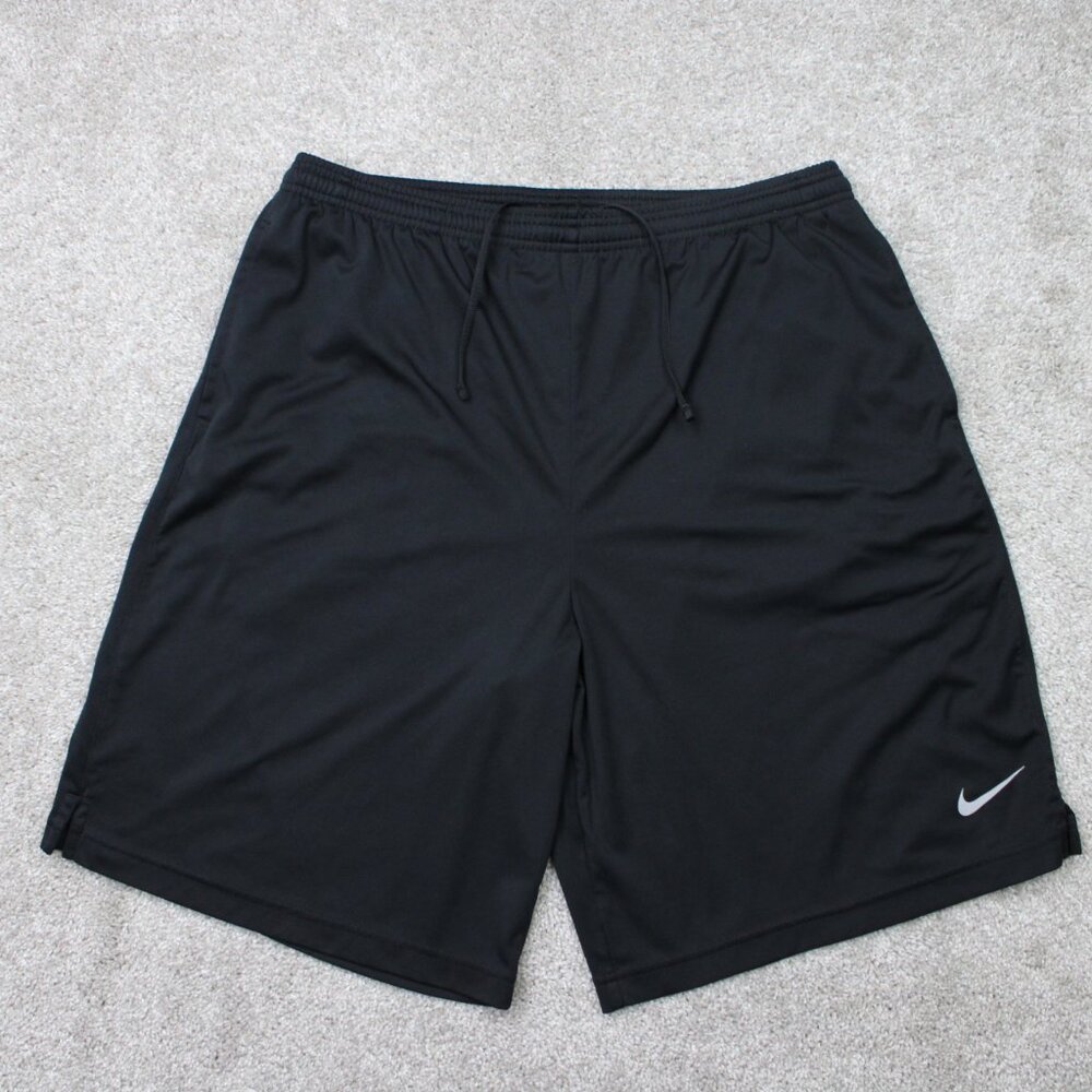 Nike Shorts Mens Medium Black Core Basketball Dri-Fit Polyester‎ w/ 10" inseam